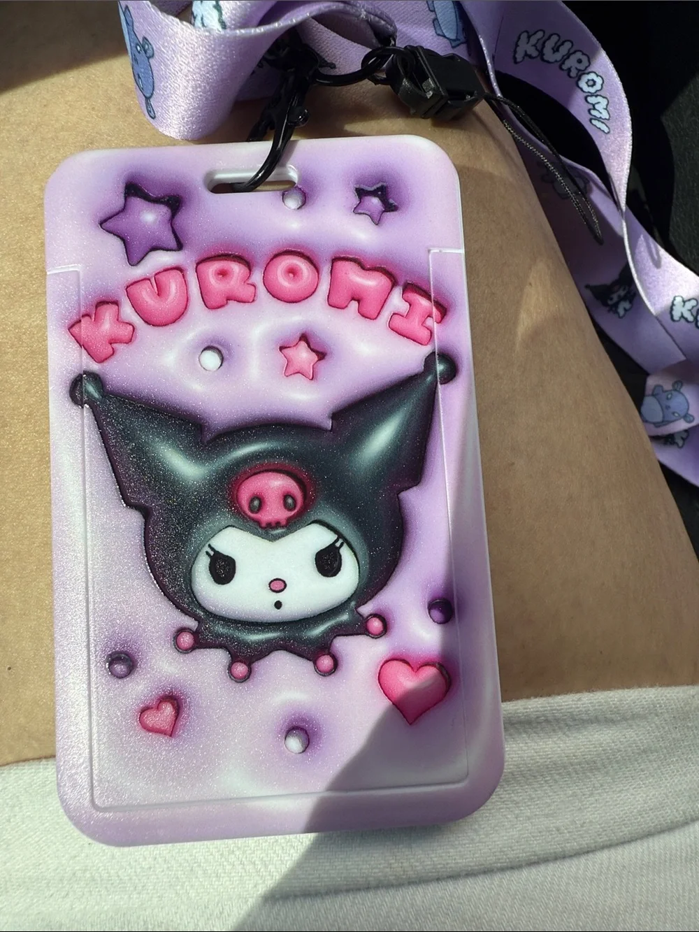 Kuromi Lanyard with Cute Keychain